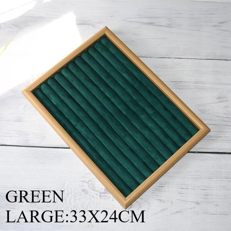 Solid Wood Ring Storage Tray Walnut Wood Counter Ring and Earring Display Tray Shop Home Bracelet Earring Display Pallet