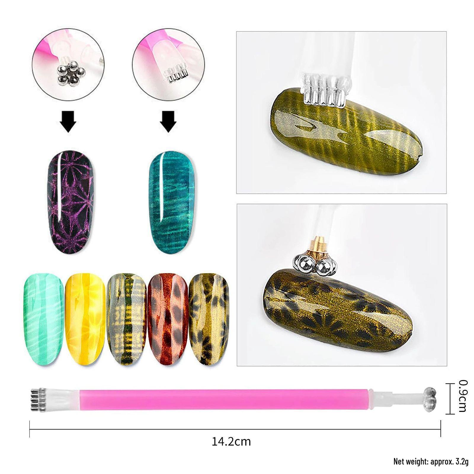 

Cherry Blossom Dual-Headed Cat Eye Magnet Pen for Nail Art