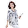 2026 New Arrivals: Chiffon Blouse & Seven-Sleeve T-Shirt Set for Middle-Aged & Elderly Women