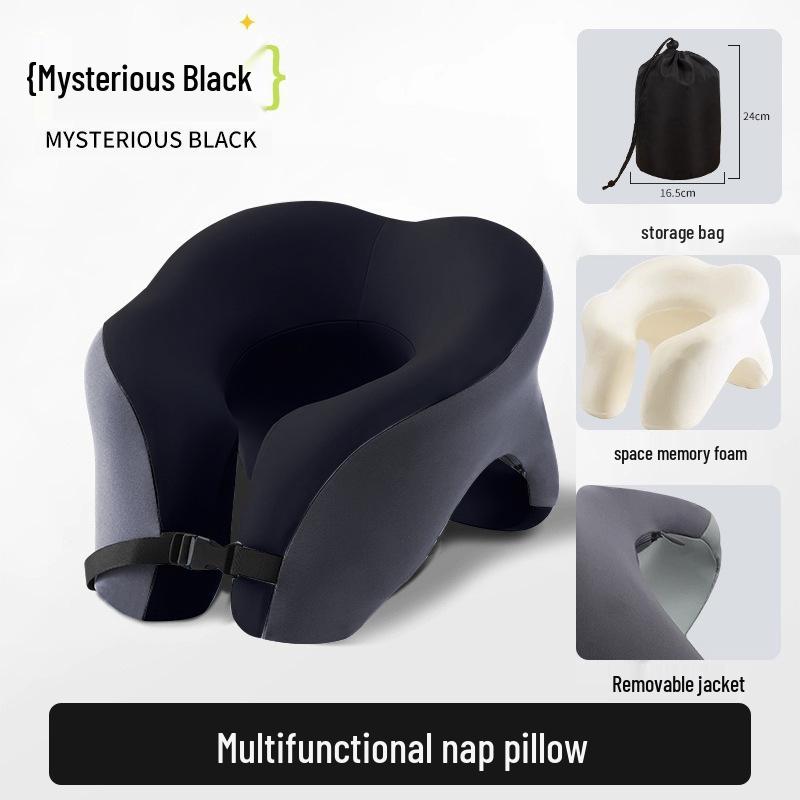 U-shaped Multi-functional Memory Foam Nap Pillow for Desk or Travel