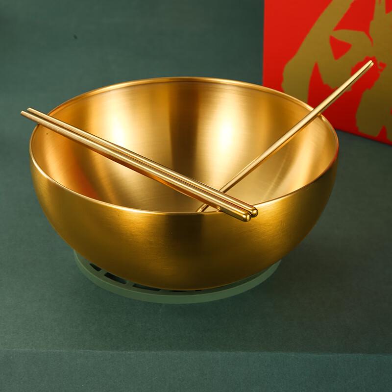 Stainless Steel Golden Rice Bowl Set