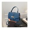 Casual Simplicity  Fashion New Texture Solid Color Retro Trend One Shoulder Portable Crossbody Small Square Bag Women