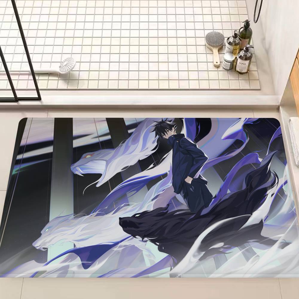 Anime Fushiguro Megumi Jujutsu Kaisen Door Mat Washable Non-Slip Living Room Sofa Chairs Area Mat Kitchen Doormat Area Rug