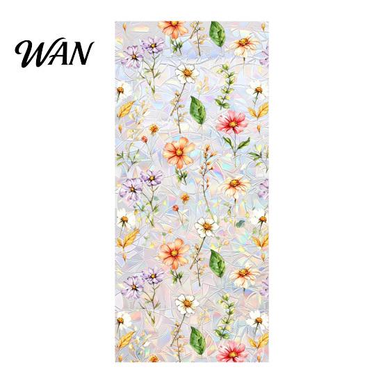 Decorative Window Film Rainbow Privacy Film, Stained Glass Pattern Sticker, Static Sunlight Reflecting Sticker Cling, Sun Blocking Reusable Decals for