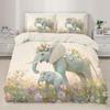 Elephant Quilt Cover Set with Zip, African Elephant Duvet Cover Set with Pillowcases Bedding Set Soft Microfiber Comforter Cover