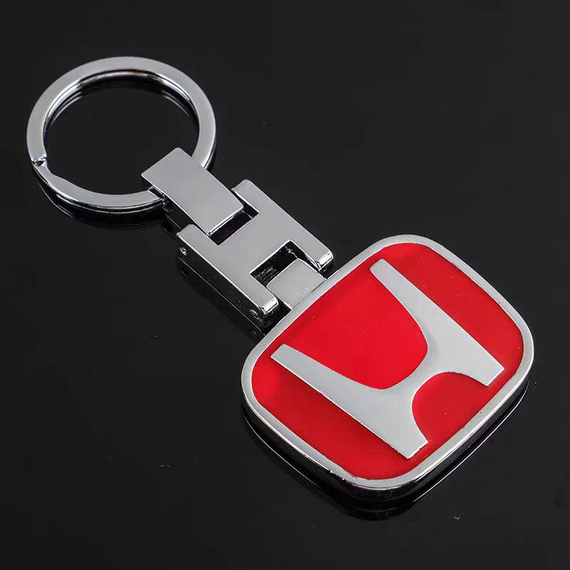 CPL1 1Pcs Car Logo Keychain Metal Key Rings Accessories For Honda Civic Fit Jazz Accord Pilot CRV Odyssey Passport City Shuttle HRV