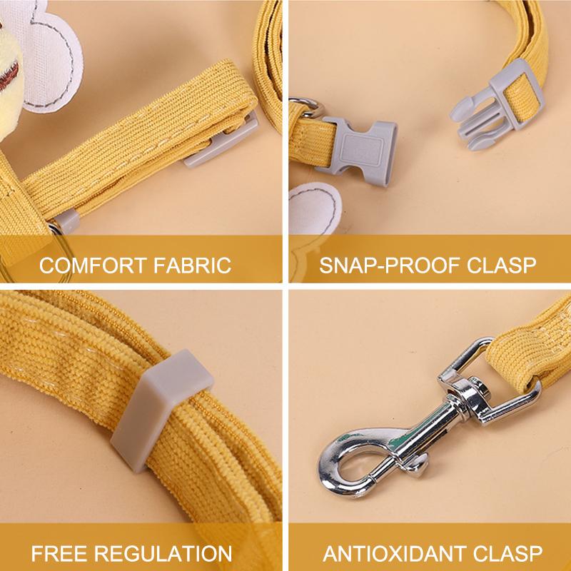 Cat Harness & Leash Set, Cats Escape Proof - Cute Bee Plaid Lightweight Soft Petsafe Harness