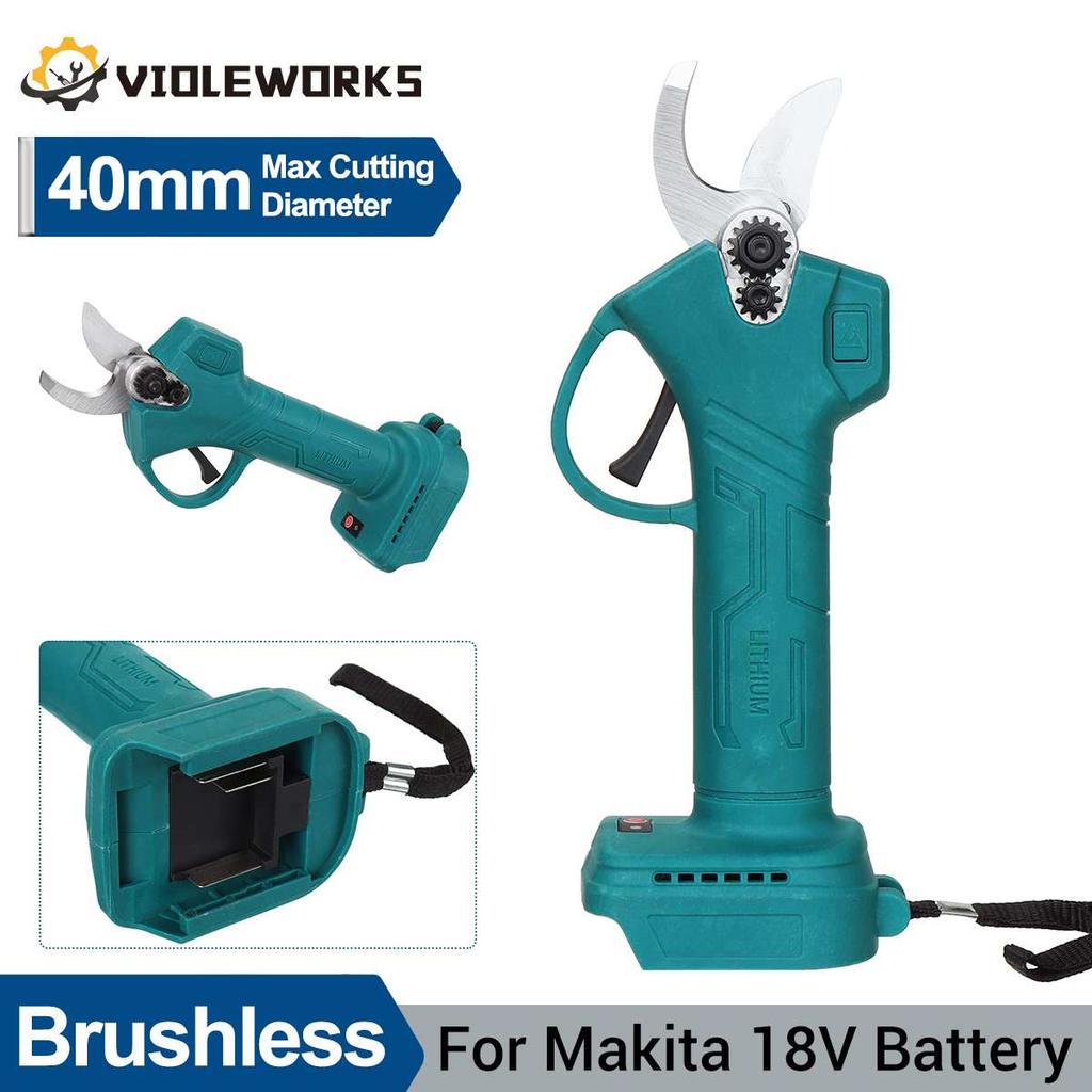 40mm Bürstenlose Elektrische Astschere Akku-Gartenschere Astschneider Werkzeug für Makita 18V Akku