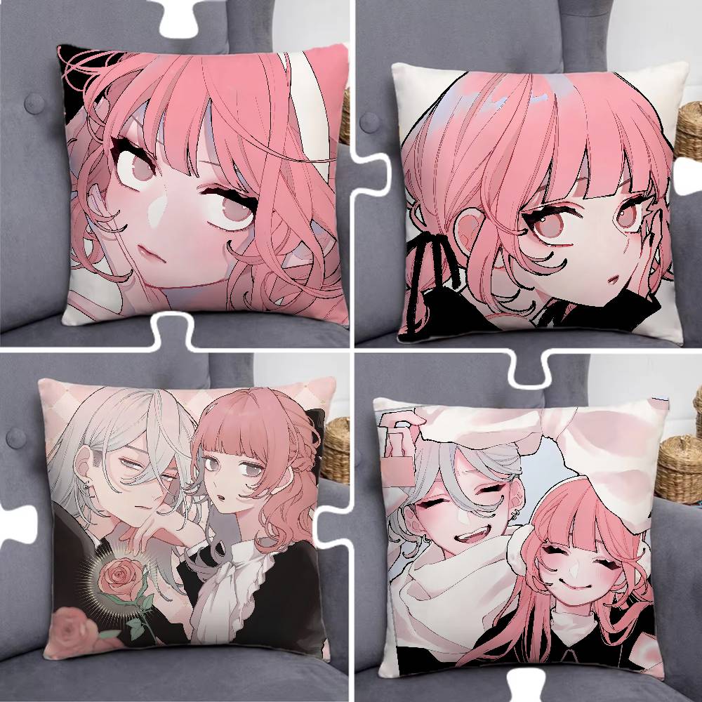 FFall in Love False OOtagi katsura Pillow Case For Home Bedroom Car Office Decoration Living Room Sofa Cushion Cover Suitable