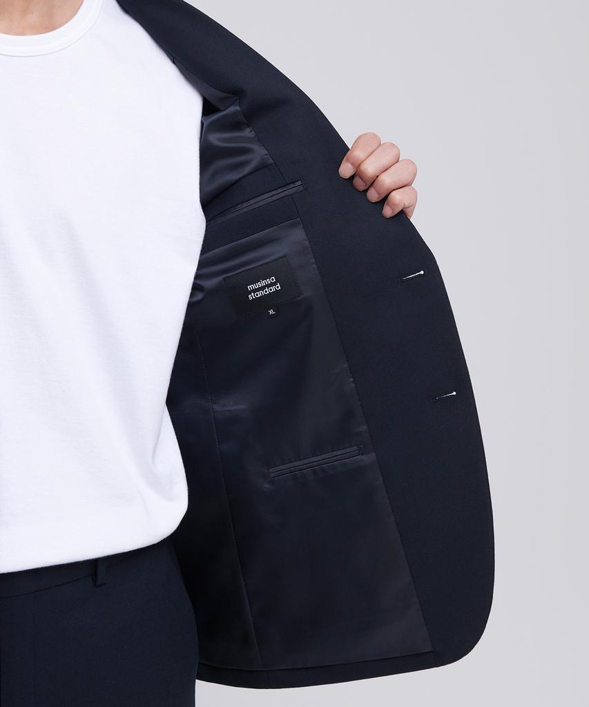 Musinsa Standard Basic Wool Blazer [Navy]