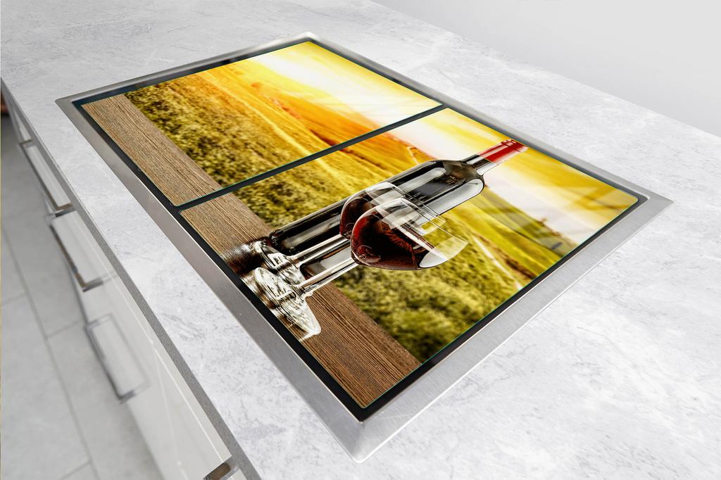 SZKLANA PŁYTA OCHRONNA NA KUCHENKĘ 70x52 WINO