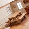 3Styles Dollhouse Wood Table Food Play Retro Round Table  Simulation Model Dolls Accessories