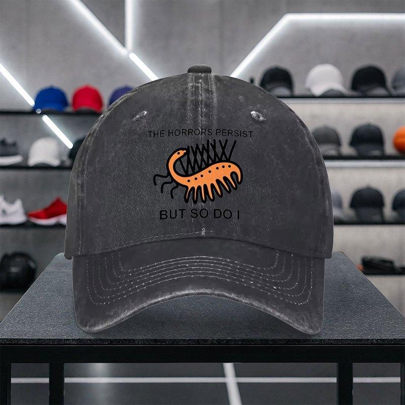 1 Retro Monster Print Baseball Cap Suitable For Casual Gaming Themed Parties Lightweight Adjustable Unisex Hat With Bug Ico