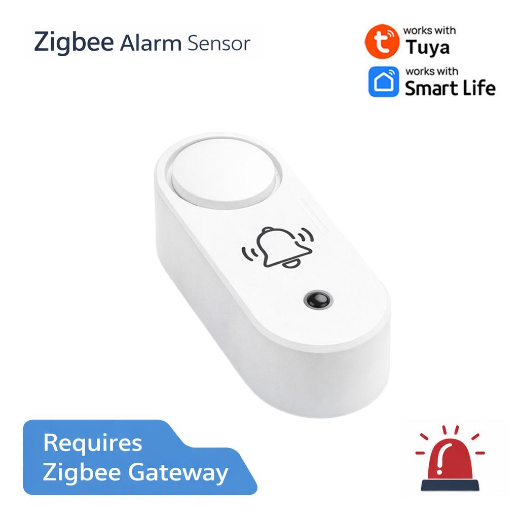 Zigbee Siren Alarm 110dB Vibration Sensor Optional TUYA Smart Life&2MQTT Smart Home Security Detector Required Zigbee Gateway