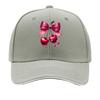 Pink Glitter Bow Dripping Cherry Graphic Design Sandwich Baseball Cap Unisex Women Sun Cap Outdoor Workouts Hat