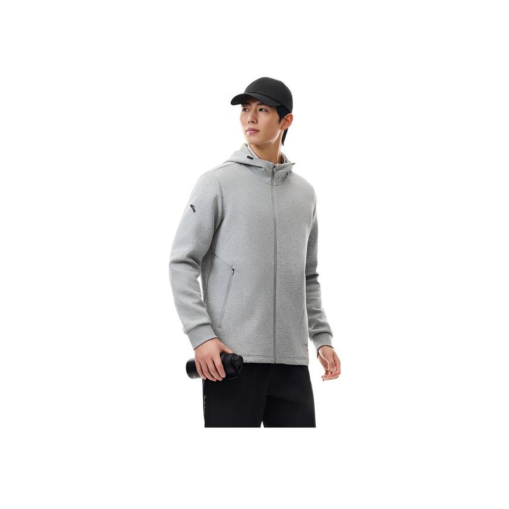 Anta Hooded Casual Solid Color Jacket Men jackets 952617702-1