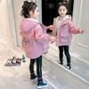 Fashionable Fleece and Thickened Coat for Girls, Casual Cotton-padded Jacket for Children In Autumn and Winter