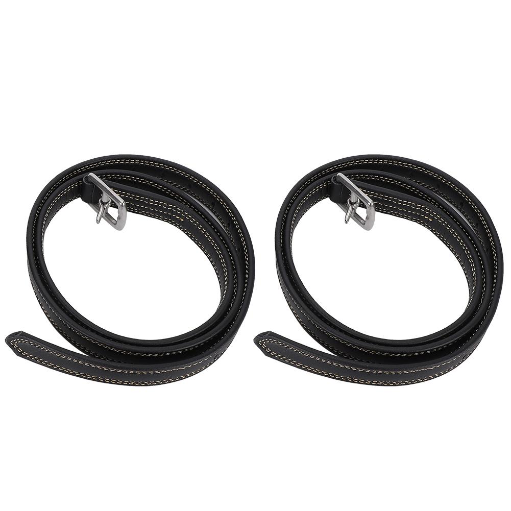 Pár třmenových řemenů pro britského sedlového koně, měkká kůže, mikrovlákno, přezka z nerezové oceli