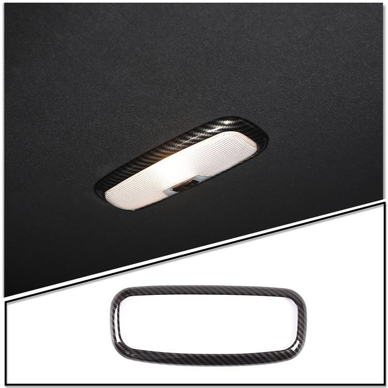 For Ford Ranger Wildtrak 2015-2021 ABS Carbon Fiber Auto Front Rear Reading Light Lamp Cover Trim Frame Sticker Car Accessories