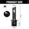 2Pcs H1 LED Headlight Bulbs Turbo Lamps Mini 30000LM 60W 16 Core CSP Chips Super Bright Car Fog Lights 12V 6500K White Automobile Headlamp