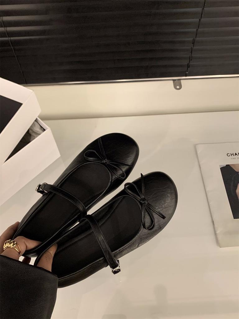 Inner height increase French gentle Mary Jane single shoes women's shoes 2025 new spring bow with skirt evening shoes