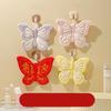 Coral Velvet Hanging Butterfly Towel Creative Butterfly Washing Towels  Kitchen Use
