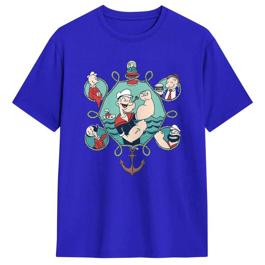 T-shirt Popeye il Marinaio Estate T-shirt Popolari 100% Cotone Girocollo Taglia Grande 5XL Magliette Manica Corta Y2K Retro Top