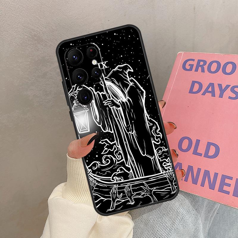 The Hermit Tarot Card Grim Horror Case For Samsung Galaxy S24 FE S21 FE S20 S22 S23 S25 Ultra S9 S10 Plus S25 FE Cover Coque