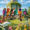 6 Birds Flat Sun Catcher: Perfect For Bird Lovers, Festive Decor, Outdoor Gardens, Windows & Walls
