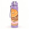 1PC Donut Cartoon Pattern 750ml Color Plastic Sports Water Bottle Leakproof Flip Straw Lid Suitable for Sports Office Home Use