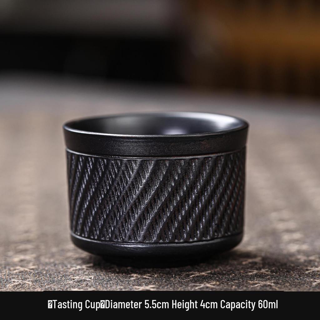 Large-Capacity Purple Clay Kung Fu Tea Set with Jump Knife Teapot and Two Cups