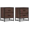 VidaXL Tables de chevet 2 pcs chêne marron 40x31x50 cm bois ingénierie 848683