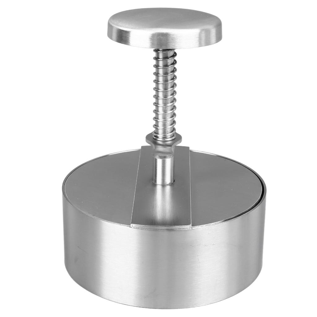 Pressa per Hamburger Patty Maker Acciaio Inossidabile 304 Diametro 10cm Schiacciatore Rotondo per Burger
