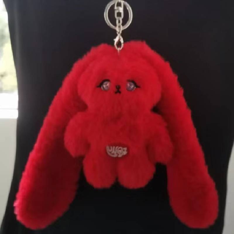 Yuqi Same Red Rabbit Gigi Keychain Plush Toys Doll Bag Pendant Cute Fans Gift