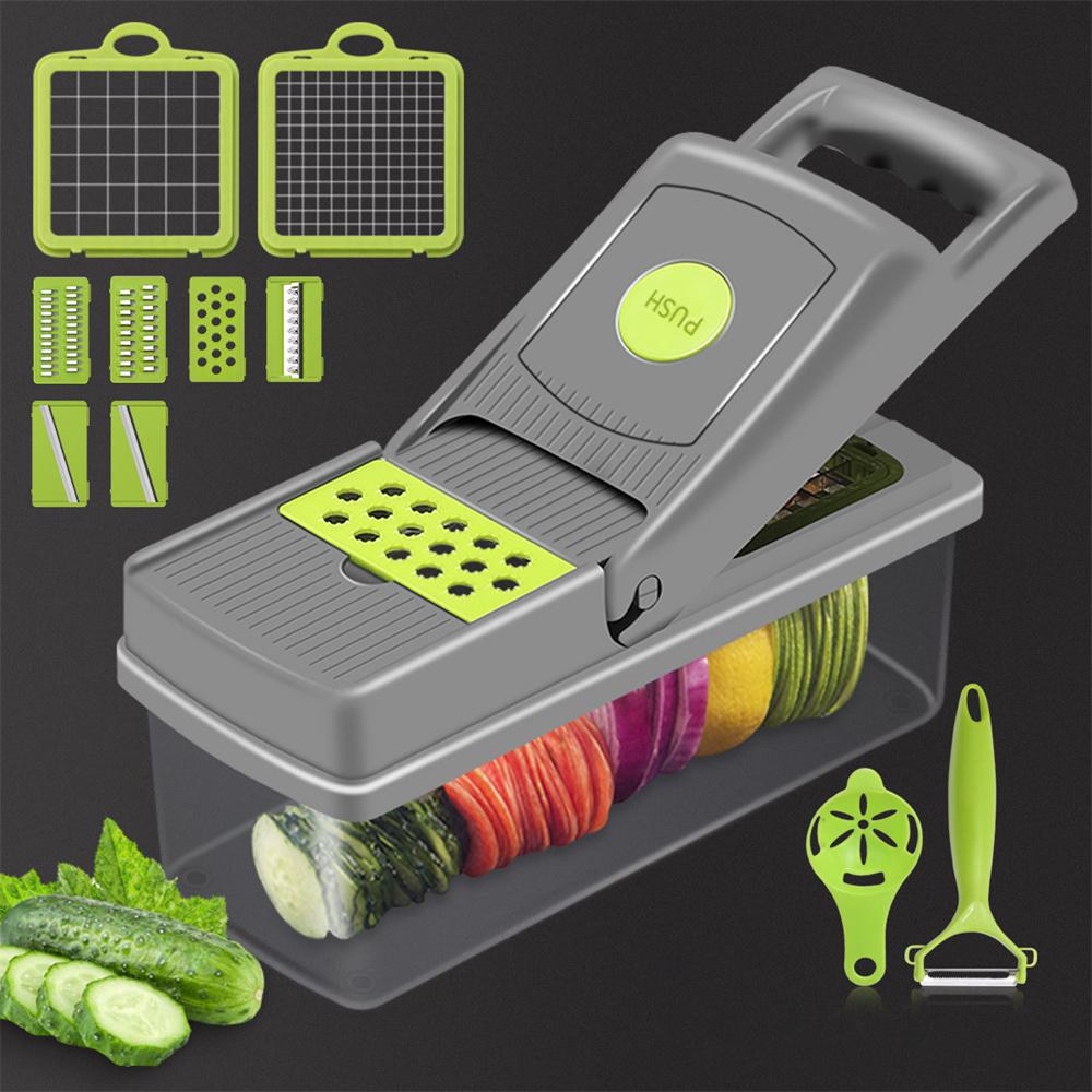 

14-in-1 vegetable and fruit chopper, vegetable cutter, slicing, kitchen