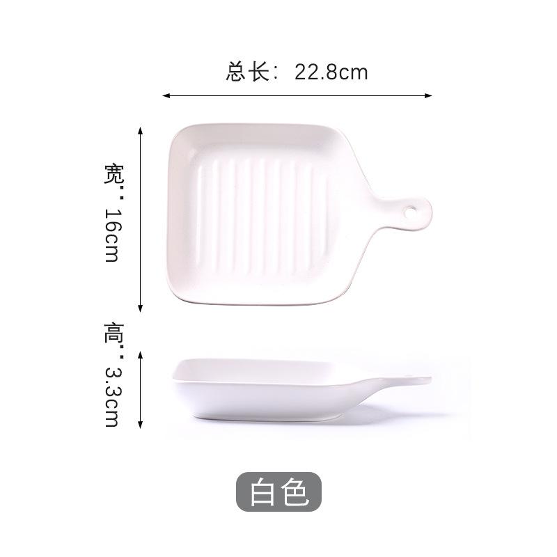 Ins Nordic Tableware Household Plates Creative Plates Baking Trays Ceramic Dishes Irregular Breakfast Dessert Trays Oven