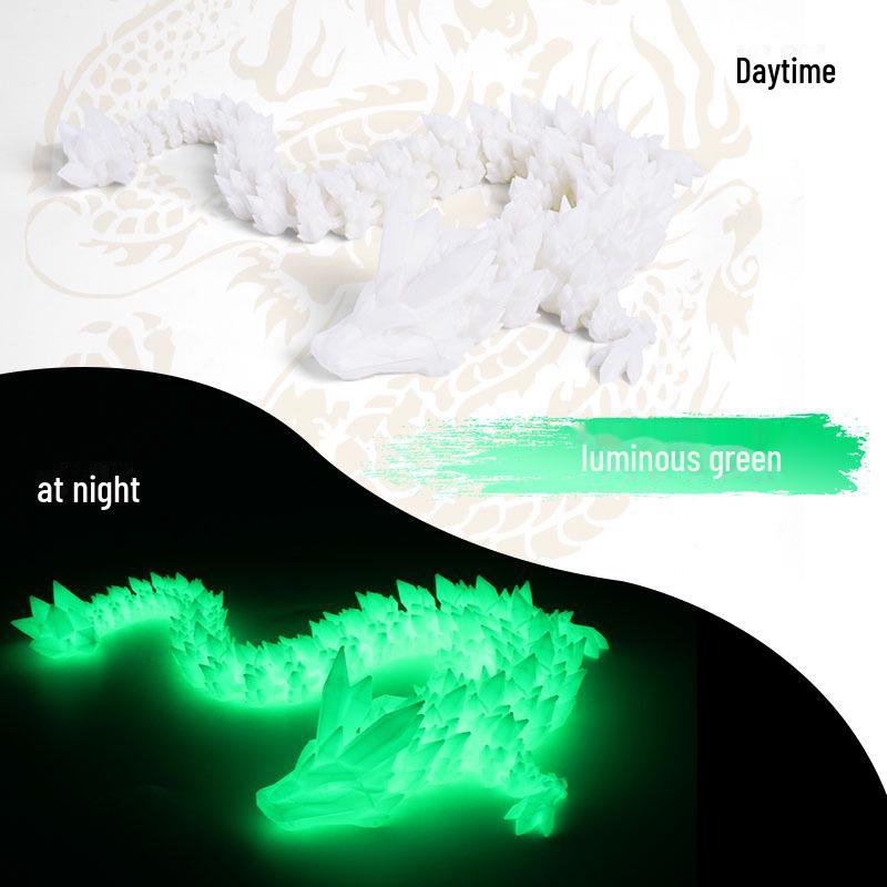 "Handcrafted 3D Printed Crystal Dragon Ornaments - Chinese Dragon & Dragon Egg Toys"