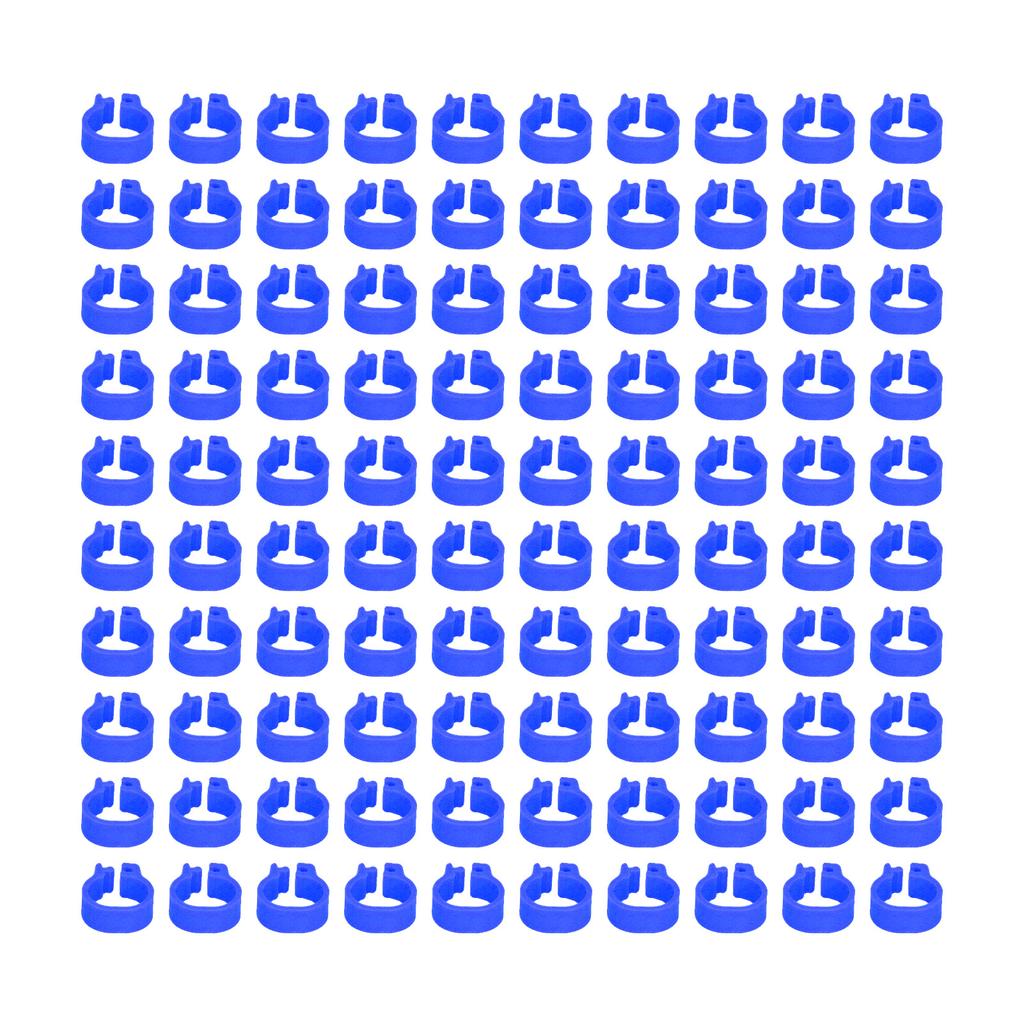 100PCS 8mm Pigeons Identification Leg Rings Poultry Leg Bands No Words Pigeons SuppliesDark Blue