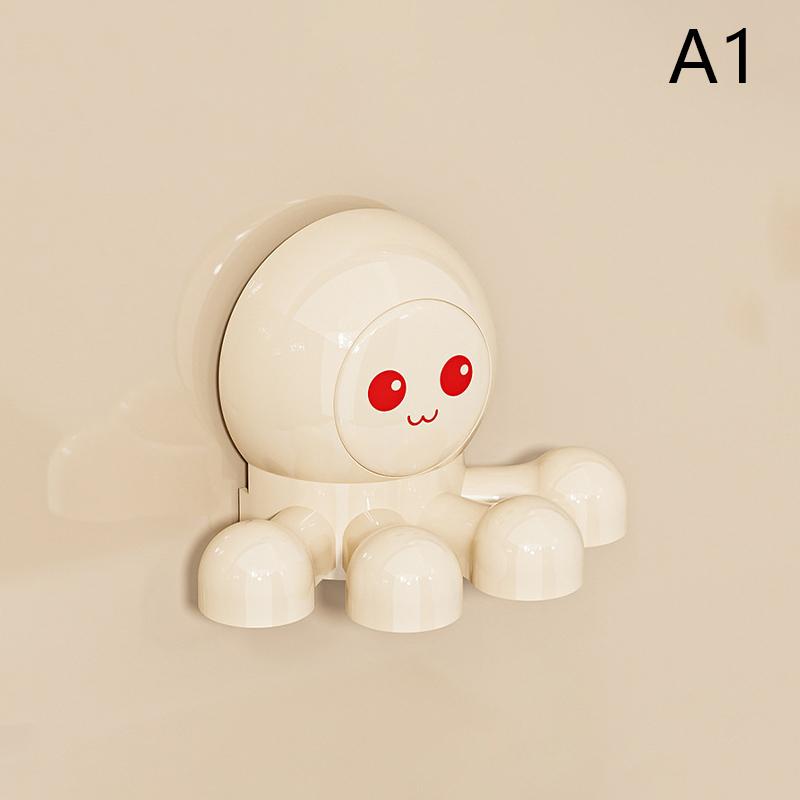 

Подставка для зубных щеток Кремовый ветер Без перфорации Настенный Бытовой Ванная Туалет Настенный Держатель для зубных щеток в форме осьминога