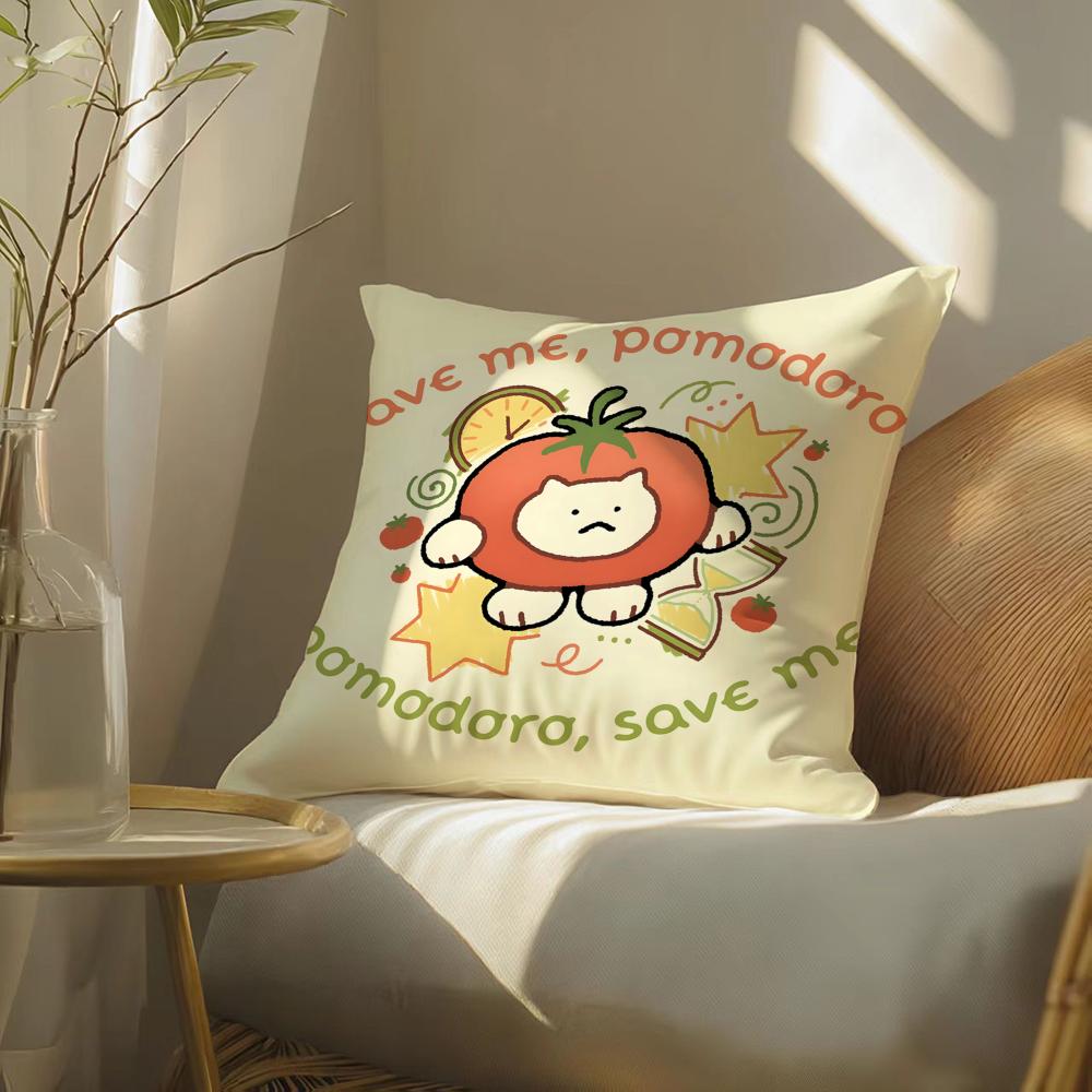 Cute Cartoon Animal Companion Patterns Pillow Case Double-Sided Plush Sofa Cushion Covers Organic Breathable Invisible Zipper