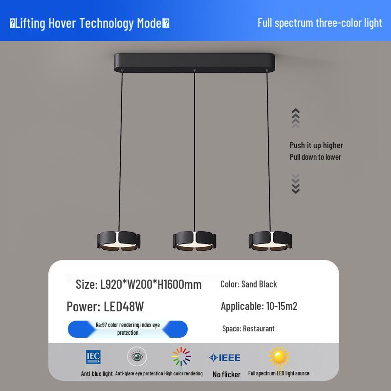 Italian Minimalist Bedside Pendant Light 2025 - Adjustable Height, Atmospheric Design for Bedroom or Entrance Room