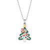 Colorful Christmas Tree Star Earrings Ear Hook Necklace Set Holiday Gift for Women Girls Best Friends Party Festivel Jewelry
