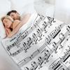 Chopin Nocturne Throw Blanket Summer Beddings Winter Beds Funny Gift Furrys Blankets