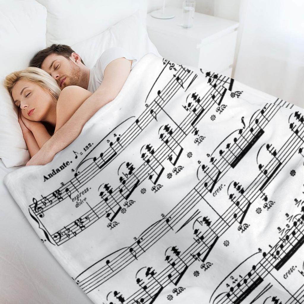 Chopin Nocturne Throw Blanket Summer Beddings Winter Beds Funny Gift Furrys Blankets