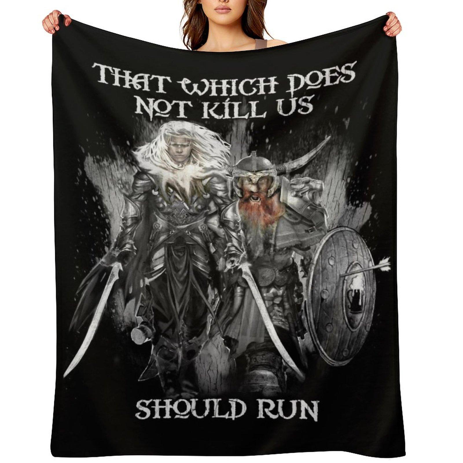 Drizzt Do Urden and Bruenor Battlehammer Throw Blanket Luxury St Blankets For Sofas anime Single Blankets 30x40in