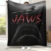 Horror Movie Jaws Shark Flannel Blanket,Ultra Soft Warm Plush Throw for Home Bedroom Bed Sofa Cover Office Camping Picnic gift