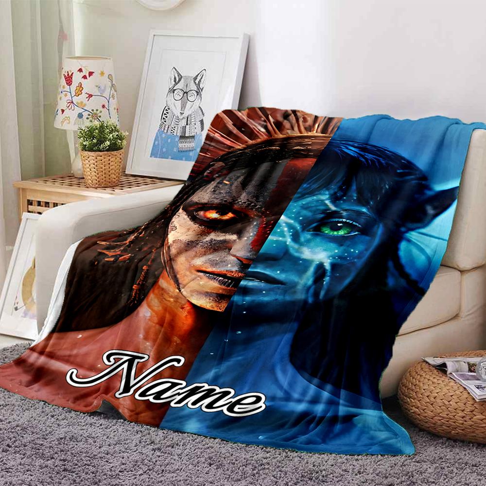 Custom Name Fiery Warrior'S Crown Party Blanket For Couch Bed Plush Cozy Fuzzy Blanket Super Soft Warm Blankets For Fall And Winter 0916281