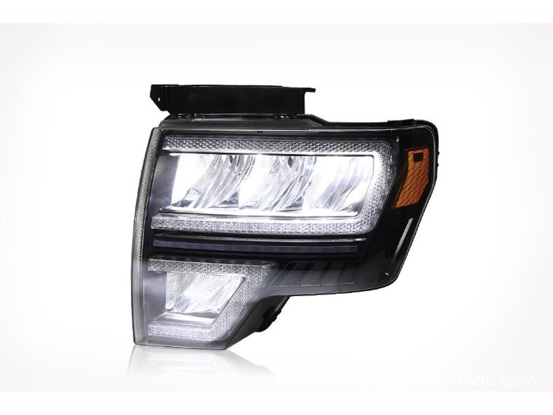 Compatible with 2008-2014 Ford F-150 Raptor: LED Headlight Assembly with DRL & Sequential Turn Signal