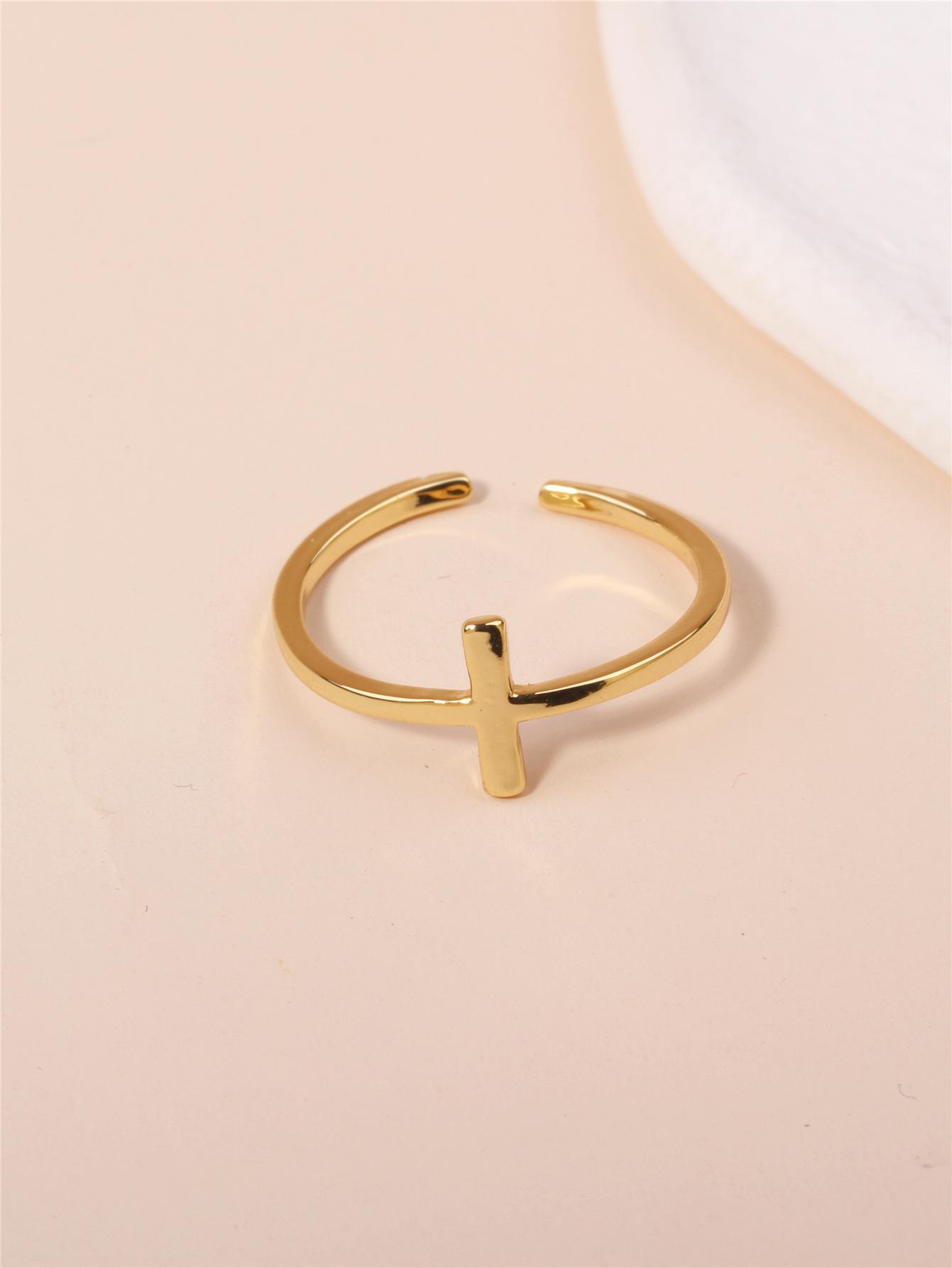 

Gold-Plated Open Ring Adjustable Live Personality Trendy Ring Fashion Versatile Jewelry