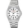 Q Q [Q   Q] Analog Solar Waterproof Date Metal Band White Dial Watch H060 204 Men S Silver Silver White